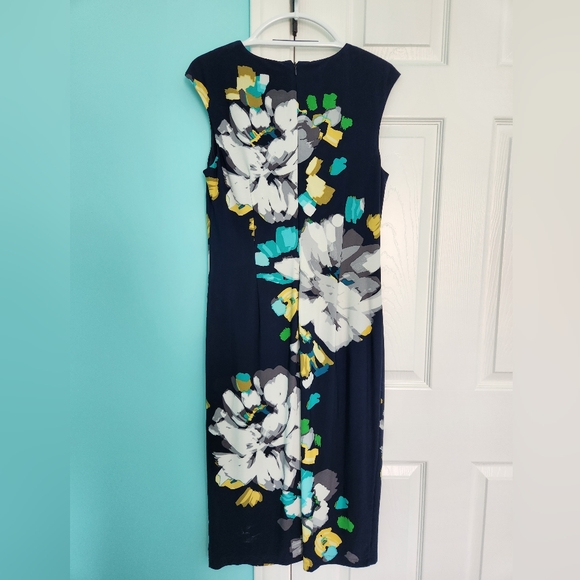 London Style Collection Size 10 Navy Dress - Picture 2 of 3